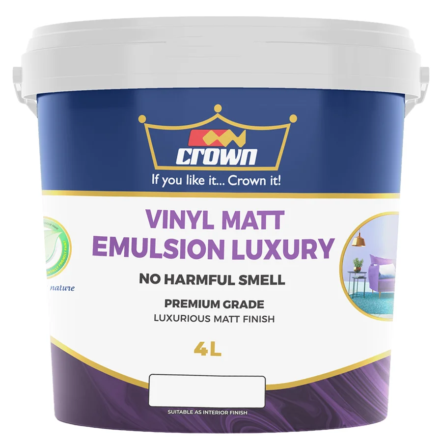 Crown Vinyl Luxury Matt Emulsion product packaging