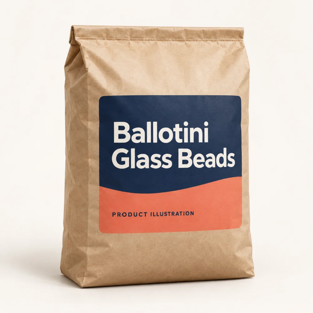 AI product illustration of Ballotini Glass Beads; actual packaging may differ