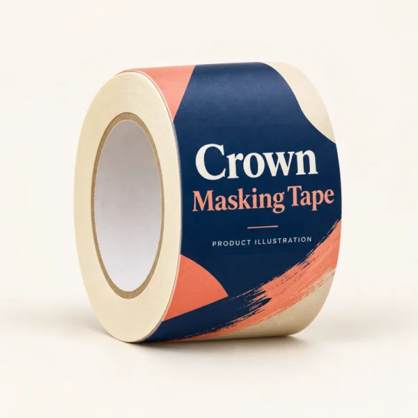 AI product illustration of Crown Masking Tape; actual packaging may differ