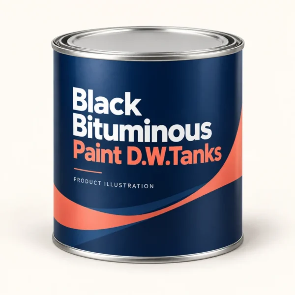 AI product illustration of Black Bituminous Paint D.W.Tanks; actual packaging may differ