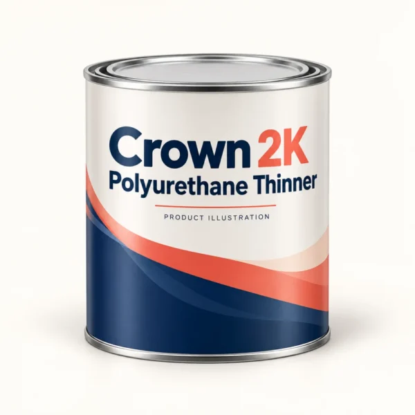AI product illustration of Crown 2K Polyurethane Thinner; actual packaging may differ